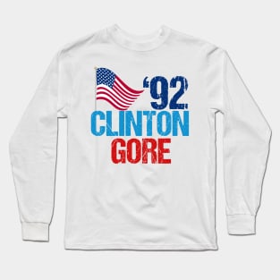 Clinton Gore Vintage Election 1992 Long Sleeve T-Shirt